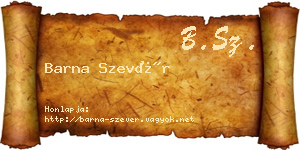 Barna Szevér névjegykártya